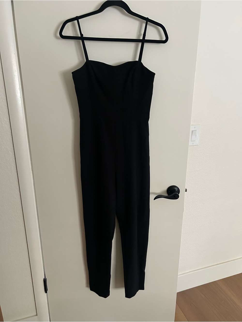 French Connection Black Spaghetti-Strap Jumpsuit